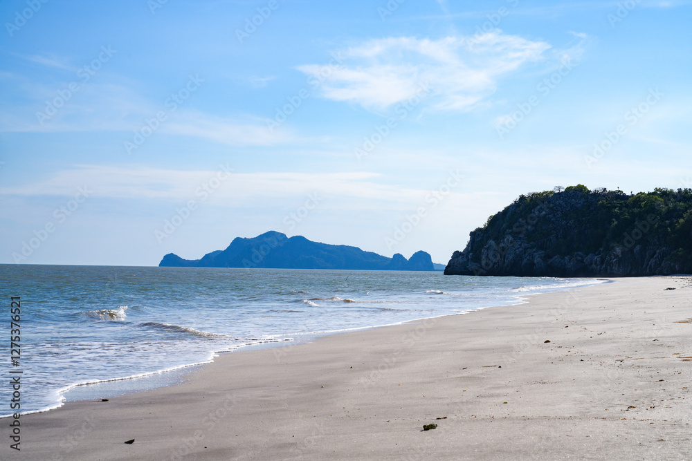 View of Chao Sam Phraya Beach, Pran Buri District, Prachuap Khiri Khan Province, Thailand, taken on 29 Dec 2023. View of Chao Sam Phraya Beach, Pran Buri District, Prachuap Khiri Khan Province, Thailand, taken on 29 Dec 2023.
