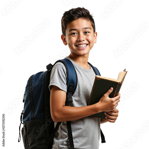 young student with backpack