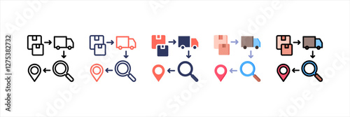 Order Tracking Multistyle Icon Set