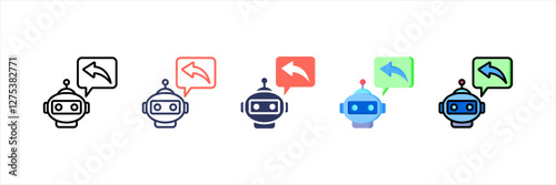 Auto Reply Multistyle Icon Set