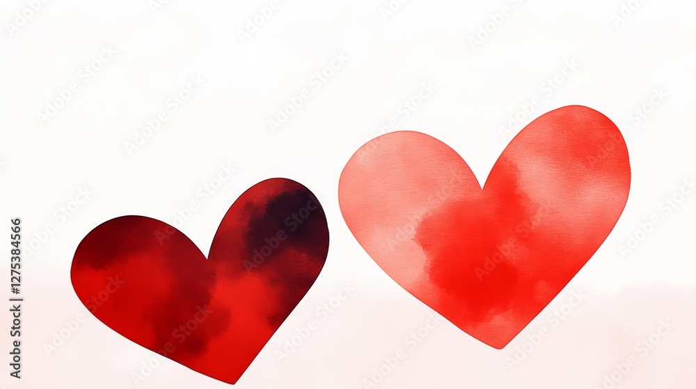 Fototapeta premium close up of a decorative pink banner with copy space and hearts.