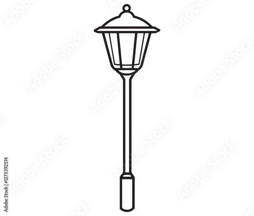 Street Lamp Vector, Vintage Street Lamp Silhouettes Collection. 