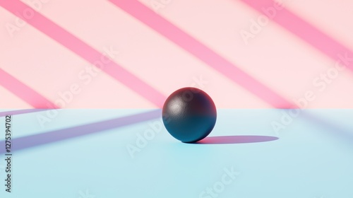 Light and shadow used to create the illusion of a three dimensional object on a flat surface, playing with perspective and visual perception.