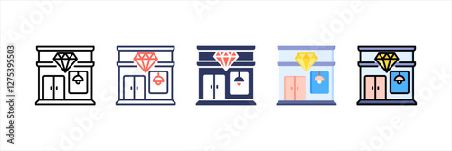 Jewelry Store Multistyle Icon Set