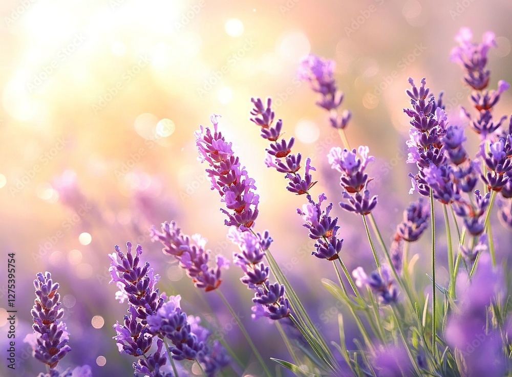 Beautiful lavender flower field background, purple color, summer nature landscape with soft focus and bokeh light in sunny day. Natural beauty of floral meadow in pastel colors. Soft blurred lavender Beautiful lavender flower field background, purple color, summer nature landscape with soft focus and bokeh light in sunny day. Natural beauty of floral meadow in pastel colors. Soft blurred lavender