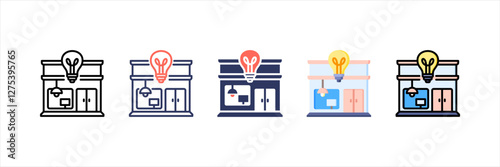 Electronic Store Multistyle Icon Set