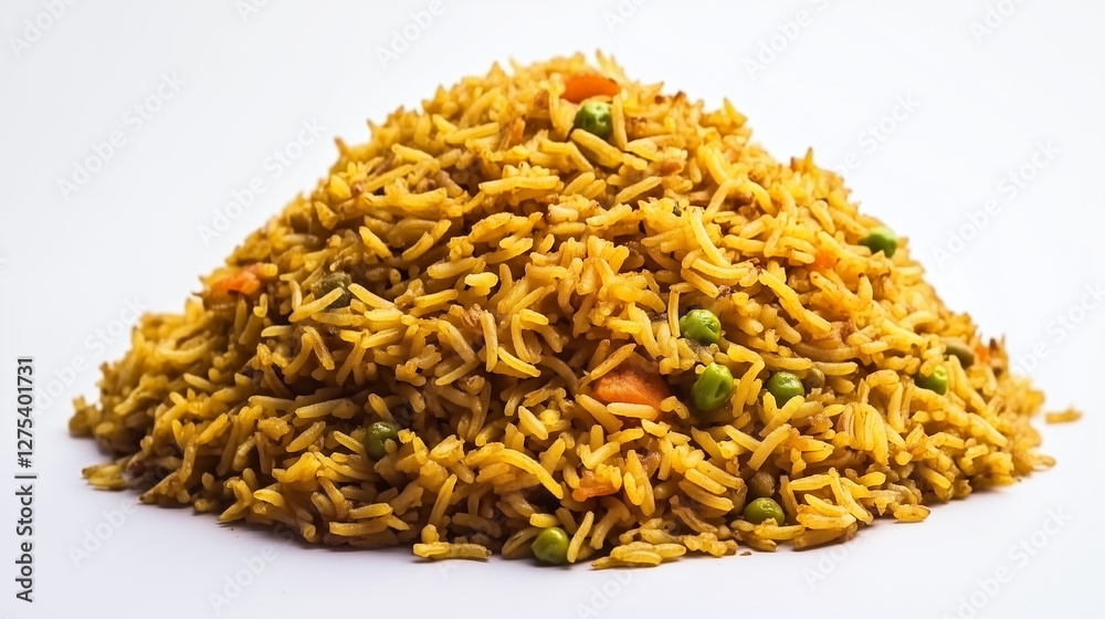 Biryani isolated on white background Biryani isolated on white background