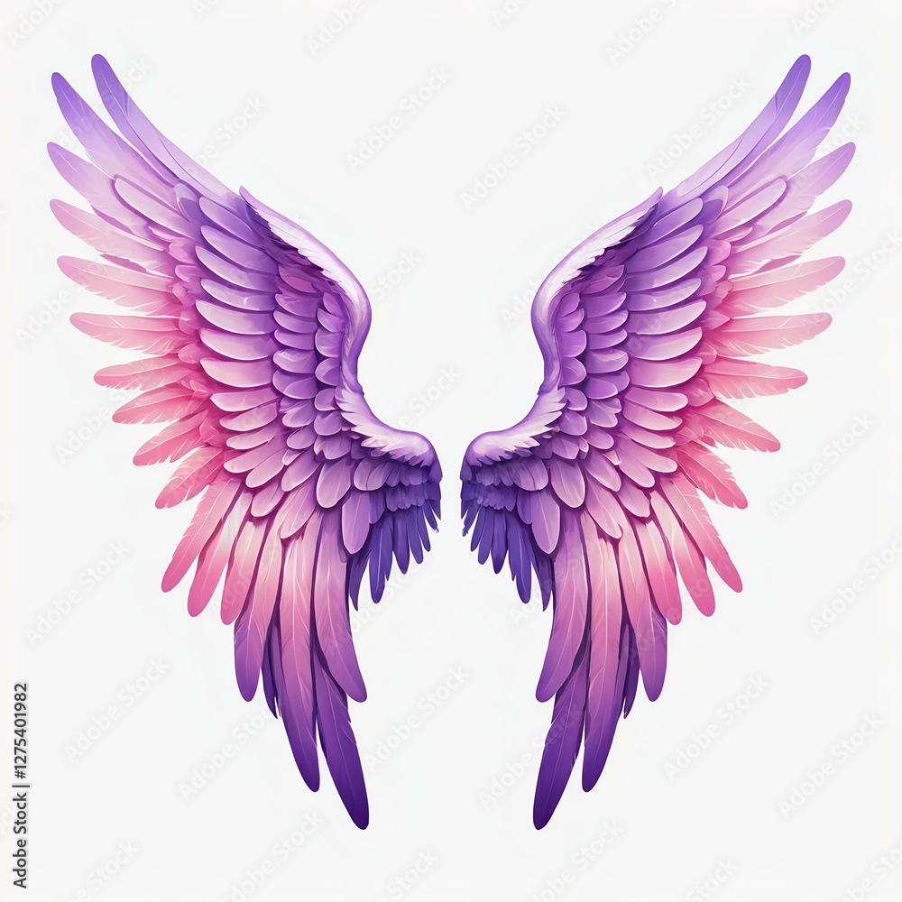 Fototapeta premium Pink and Purple Angel Wings