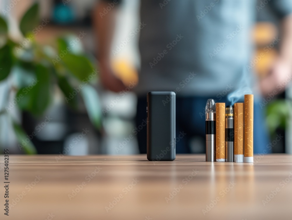 Obraz premium Comparison of Vaping and Smoking: A Choice of Health