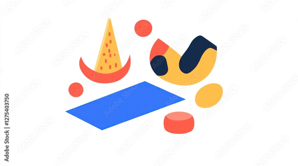 Abstract shapes, geometric design, vibrant colors, modern art. Abstract shapes, geometric design, vibrant colors, modern art.