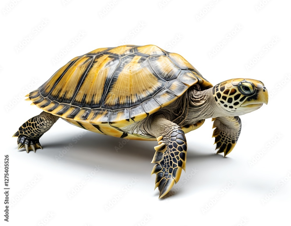 Obraz premium Golden-Spotted Turtle Walking
