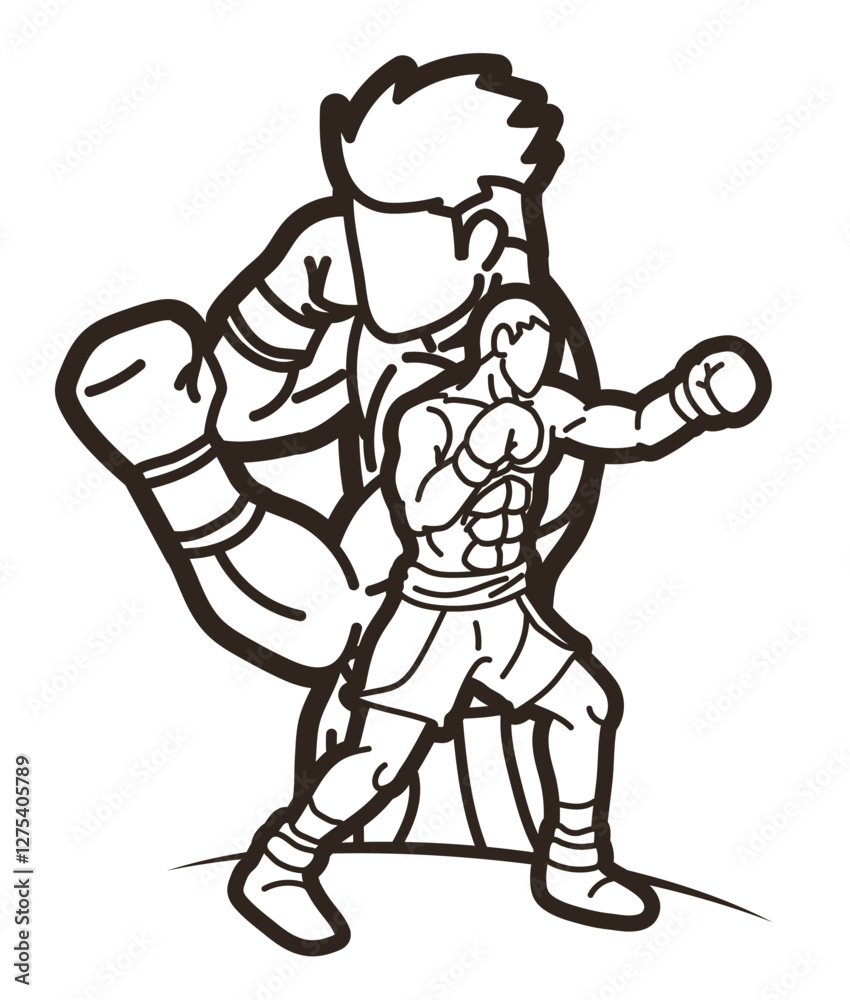 Group of Boxer Ultimate Fighter Boxing Sport Mix Action Muay Thai Cartoon Graphic Vector Group of Boxer Ultimate Fighter Boxing Sport Mix Action Muay Thai Cartoon Graphic Vector