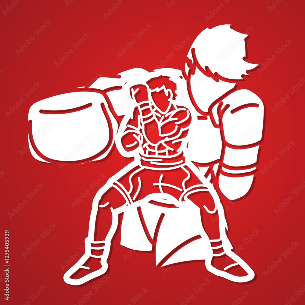 Group of Boxer Ultimate Fighter Boxing Sport Mix Action Muay Thai Cartoon Graphic Vector Group of Boxer Ultimate Fighter Boxing Sport Mix Action Muay Thai Cartoon Graphic Vector