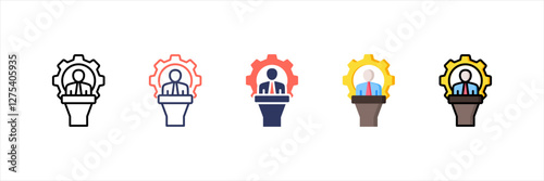 Leader Multistyle Icon Set