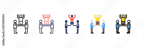 Teamwork Multistyle Icon Set