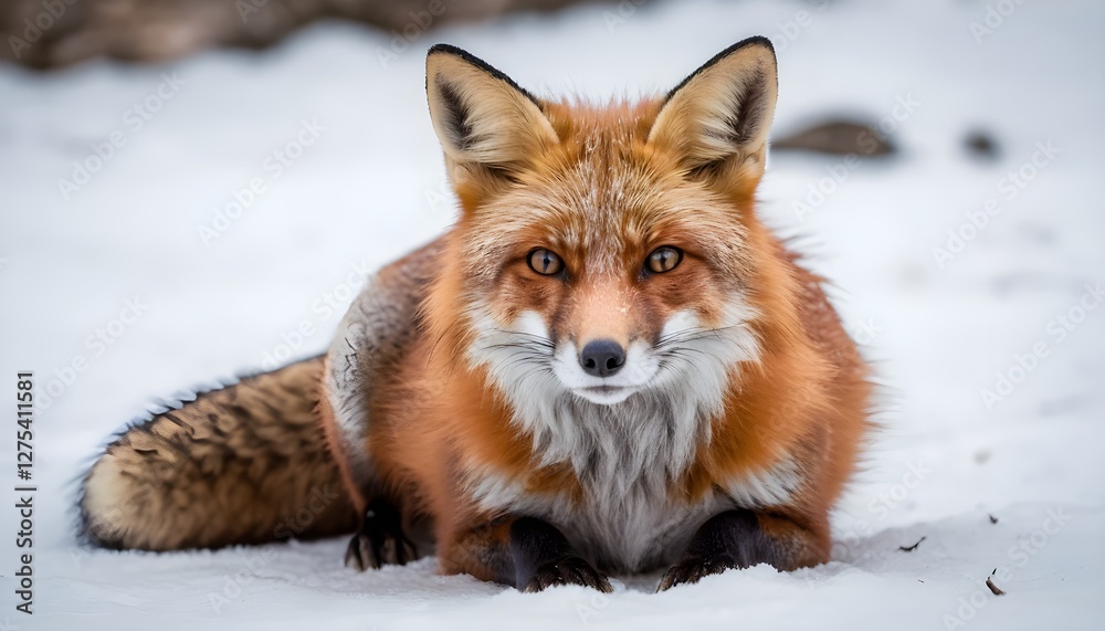 Obraz premium Red Fox in Winter Wonderland
