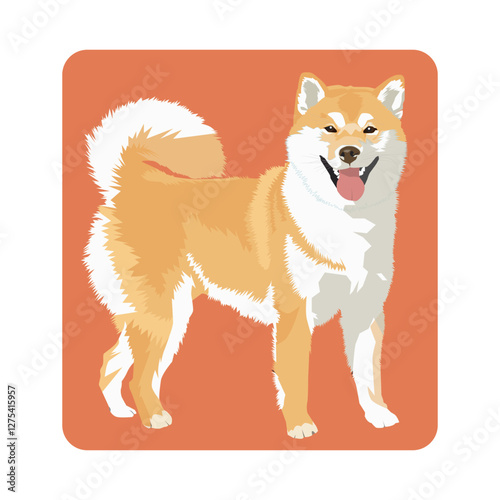 cute Shiba inu vector