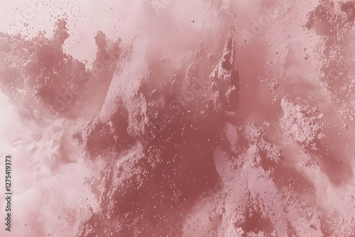 Abstract pink explosion, surreal landscape, artistic background, conceptual image, digital art photo