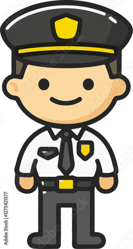 police man cartoon drawing icon