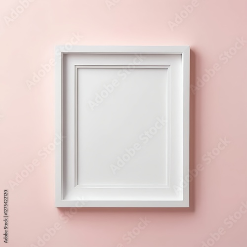 Wallpaper Mural Blank White Frame on Pink Wall Torontodigital.ca