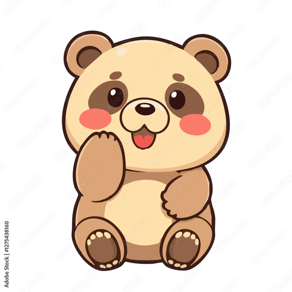 Fototapeta premium bear like panda cartoon character 