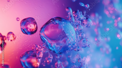 Abstract Bubbles in Vibrant Neon Colors