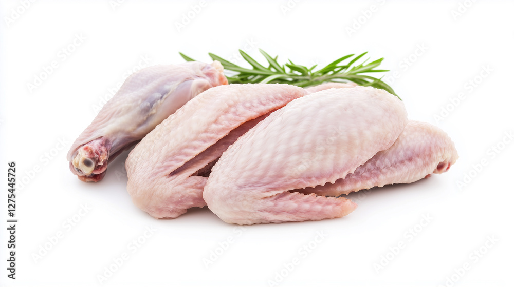 Chicken wings isolated on white background
