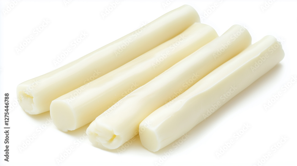 Mozzarella sticks isolated on white background Mozzarella sticks isolated on white background