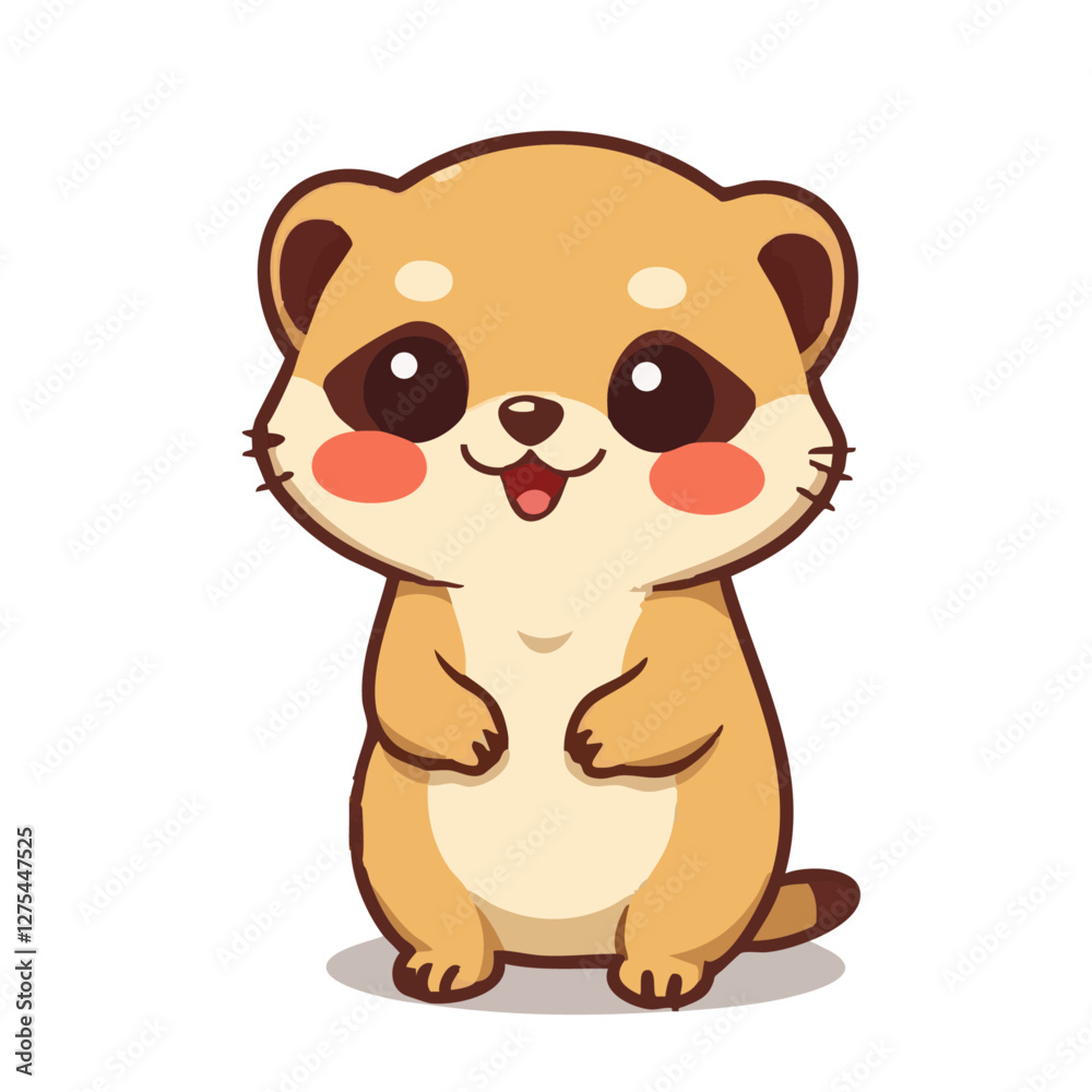 Fototapeta premium A cute lovely meerkat illustration