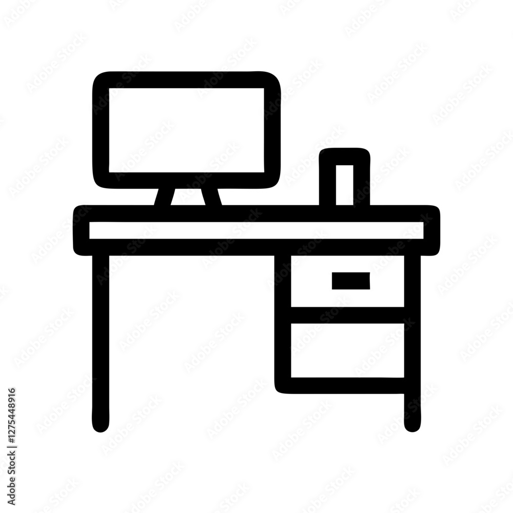 office workspace desk icon design office workspace desk icon design