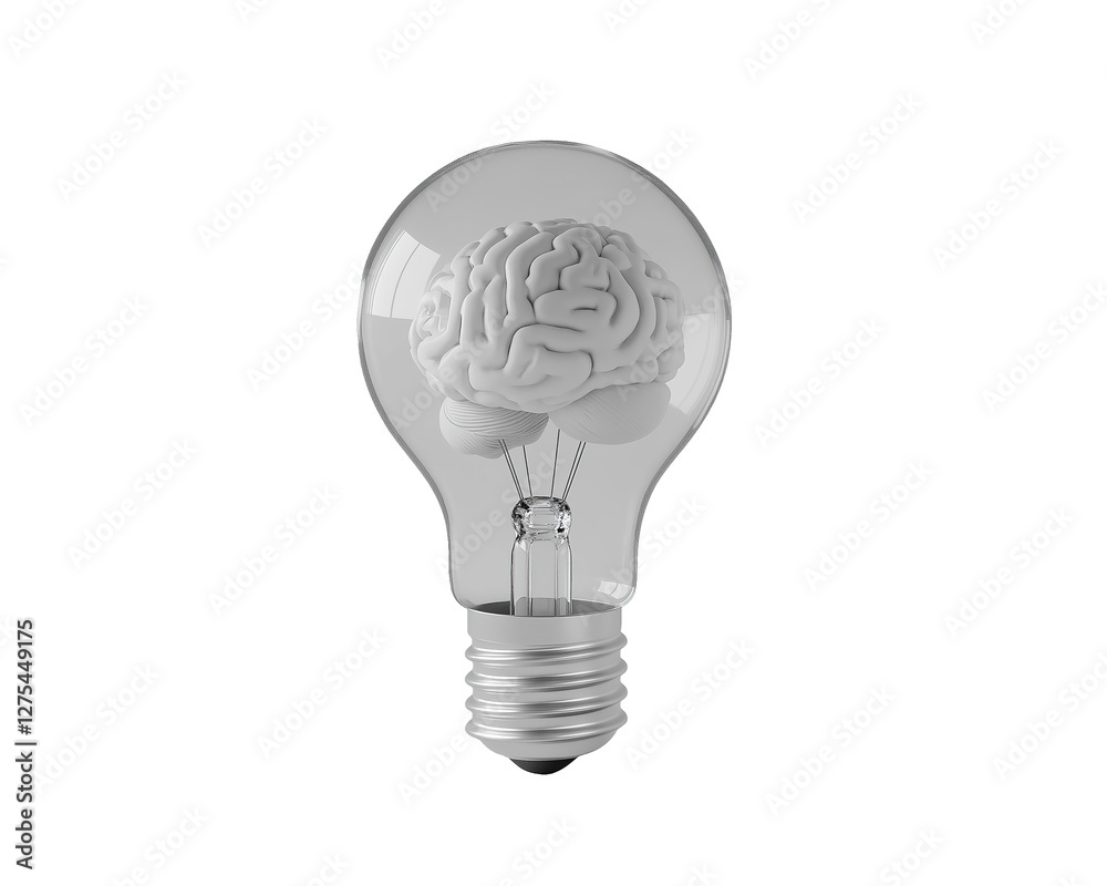 Brain Inside Light Bulb Brain Inside Light Bulb