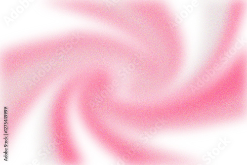 Abstract light pink twirl background with smooth blurred grain texture, curvy swirling background. Cute nude pink curly waves with noise effect. Groovy anime vortex backdrop with glitter texture.