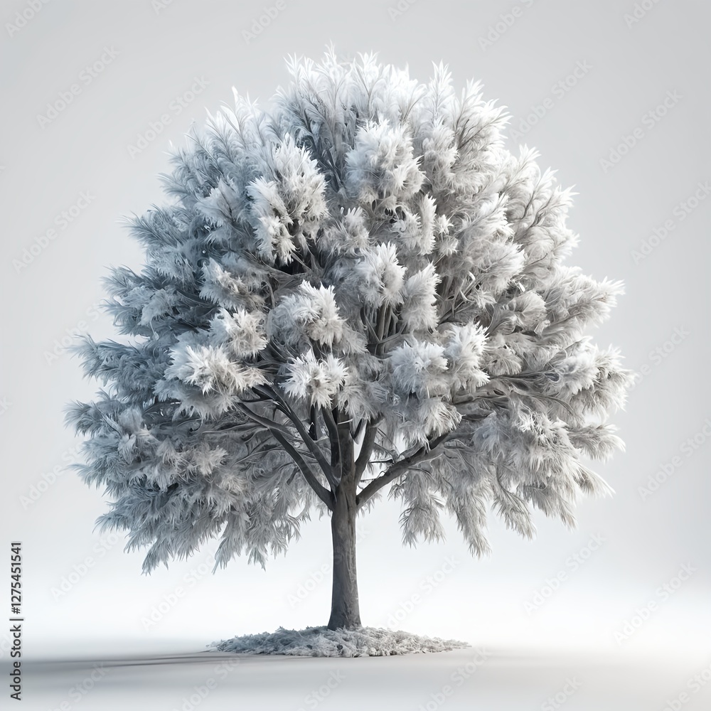 Fototapeta premium Snowy Tree, Winter Tree, Frost Covered Tree