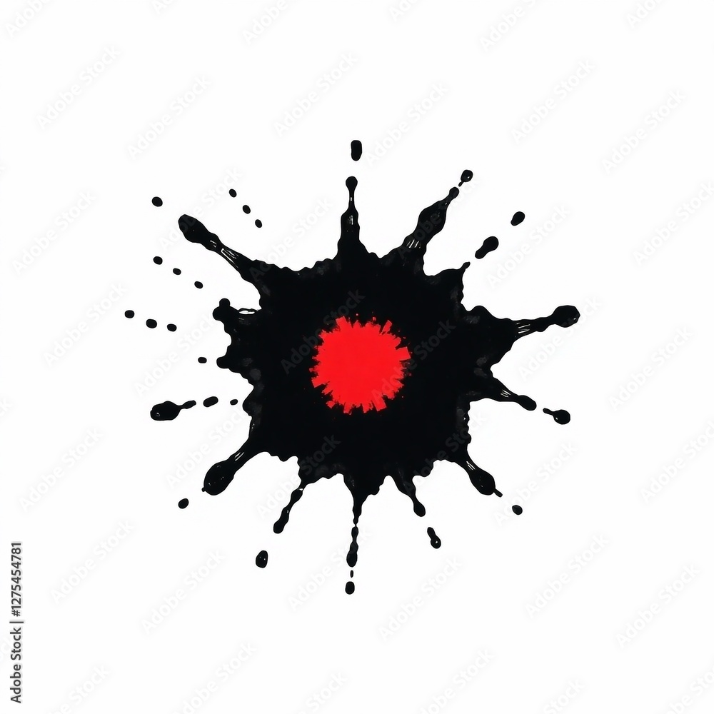 A hand-drawn sketch, color sketchnote style, overhead bird’s-eye view of a blot, high contrast, low-key lighting, deep shadows, dramatic effect A hand-drawn sketch, color sketchnote style, overhead bird’s-eye view of a blot, high contrast, low-key lighting, deep shadows, dramatic effect