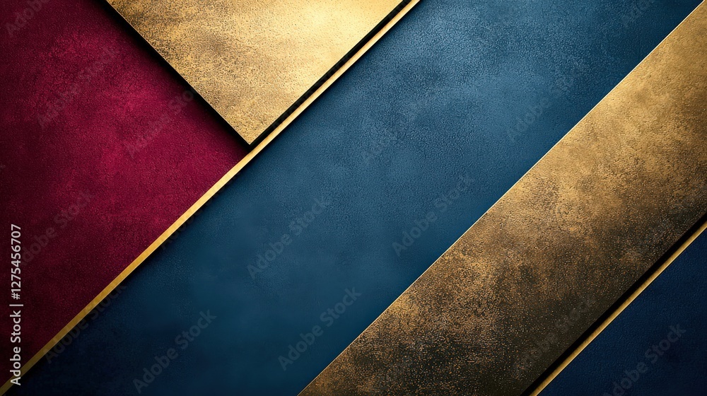 This captivating image features a unique geometric composition with rich red and gold elements, creating a stunning visual experience perfect for modern design aesthetics. This captivating image features a unique geometric composition with rich red and gold elements, creating a stunning visual experience perfect for modern design aesthetics.