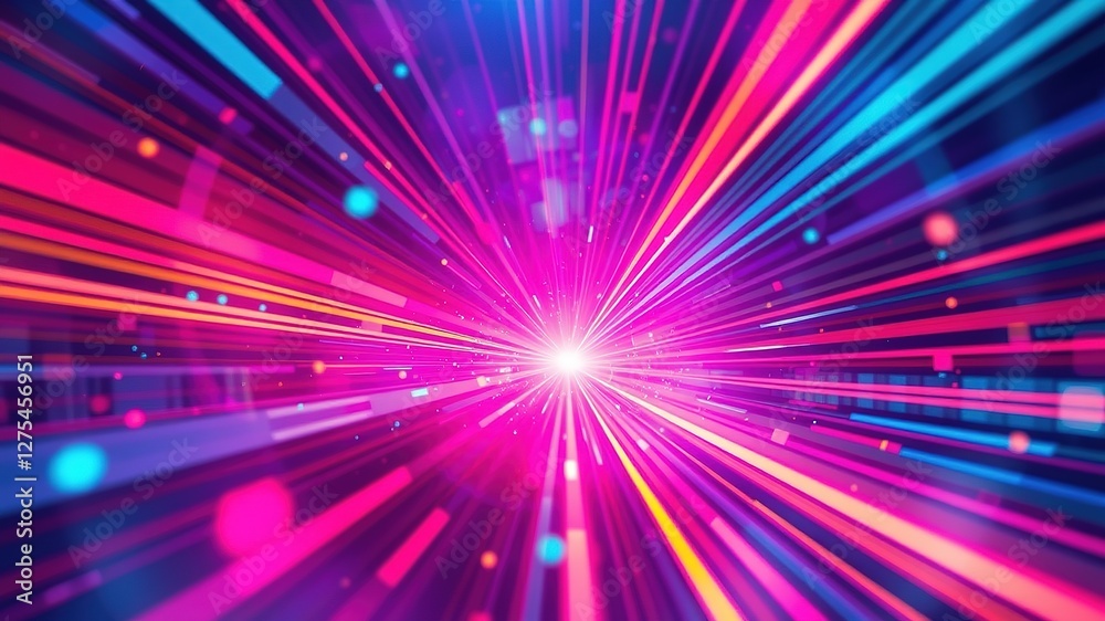 Obraz premium Laser Technology Abstract Illustration - Futuristic Energy Concept Art
