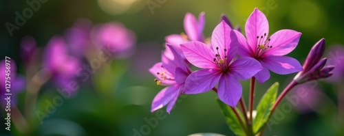 Purple Loropetalum flowers blooming in a garden, plant, loropetalum, purple