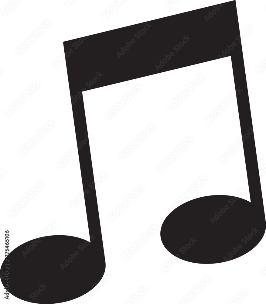 Black melody icon. Music, note, key element. Black melody icon. Music, note, key element.