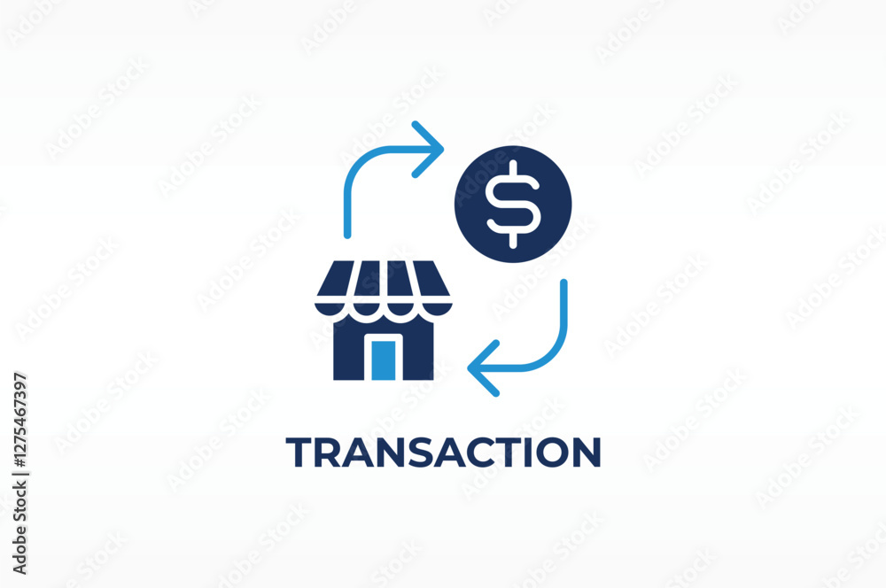 TRANSACTION vector, icon or logo sign isolated symbol illustration TRANSACTION vector, icon or logo sign isolated symbol illustration