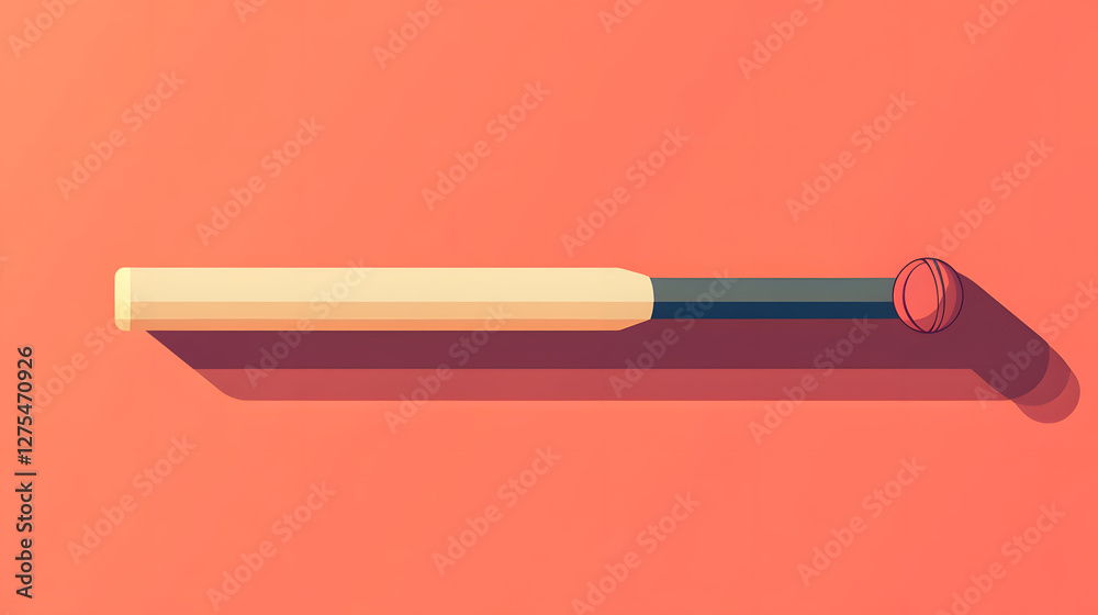 Minimalist desk setup with a sleek pen, modern design, warm color background, ideal for creativity and workspace inspiration.