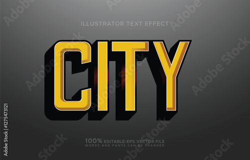 strong bold city Text Effect