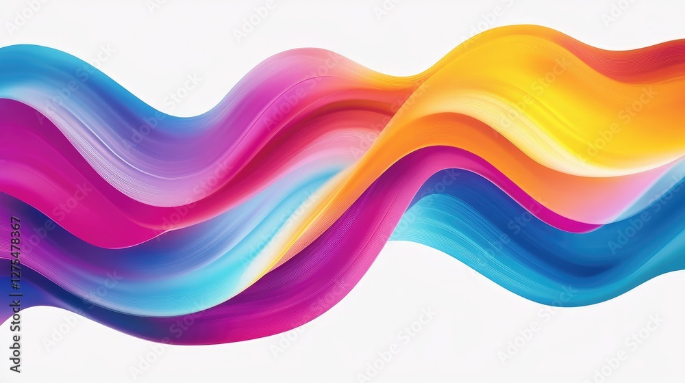 Bold, glossy waves in a colorful abstract design, flowing fluidly to create a visually dynamic and captivating composition Bold, glossy waves in a colorful abstract design, flowing fluidly to create a visually dynamic and captivating composition