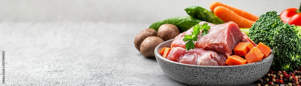 Nutritious Homemade Pet Food: Fresh Raw Meat and Vegetable Mix for Natural Pet Health Nutritious Homemade Pet Food: Fresh Raw Meat and Vegetable Mix for Natural Pet Health