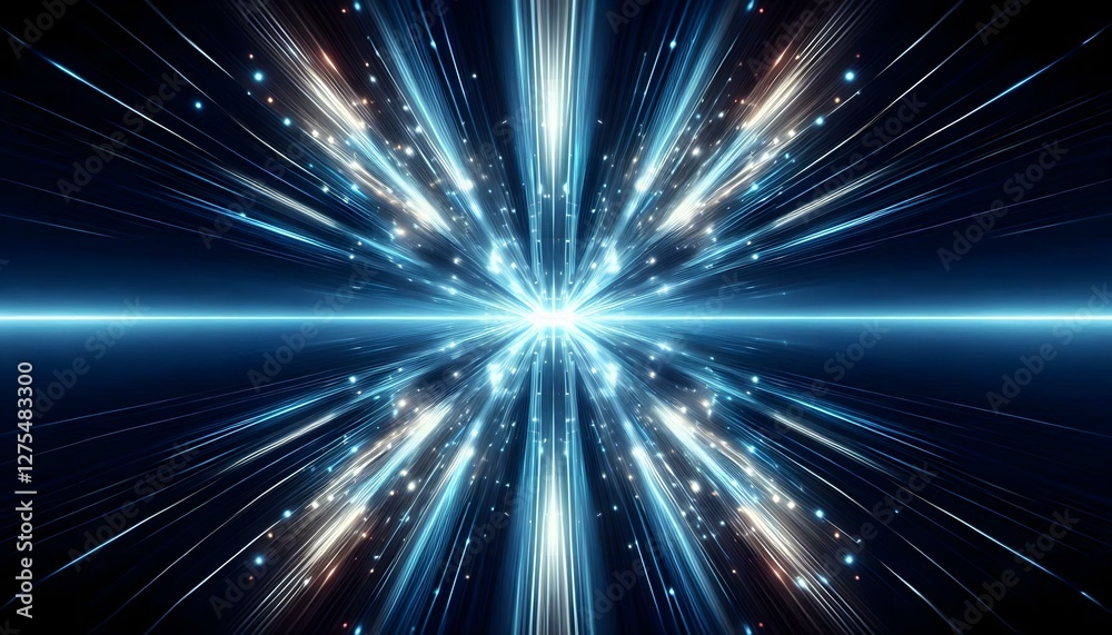 Naklejka premium Abstract Colorful Light Beams Background.