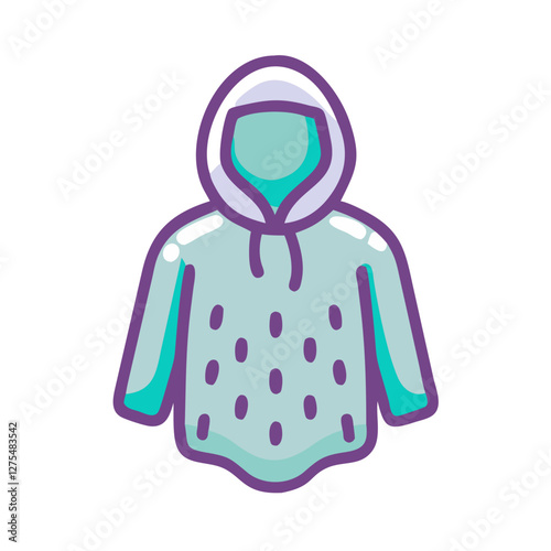 rain poncho icon design