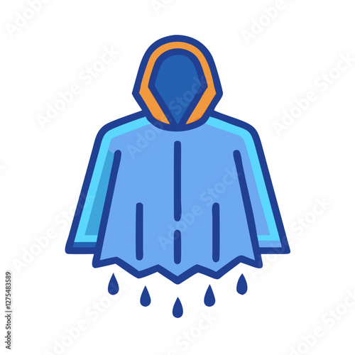 rain poncho icon design