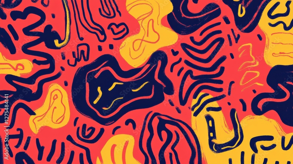 Obraz premium Vibrant Abstract Background with Bold Lines and Colors for Design