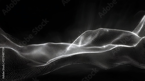 Wallpaper Mural Abstract light wave, dark background Torontodigital.ca