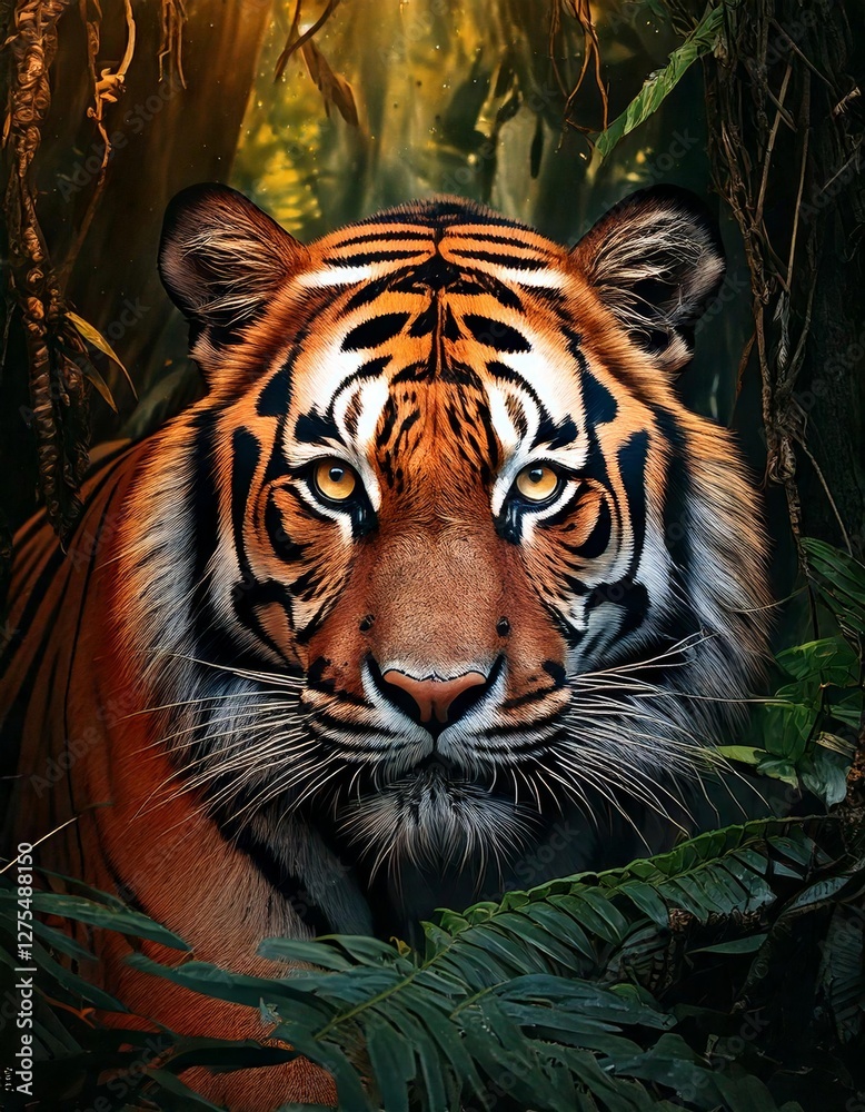 A Tiger in tropical forest A Tiger in tropical forest