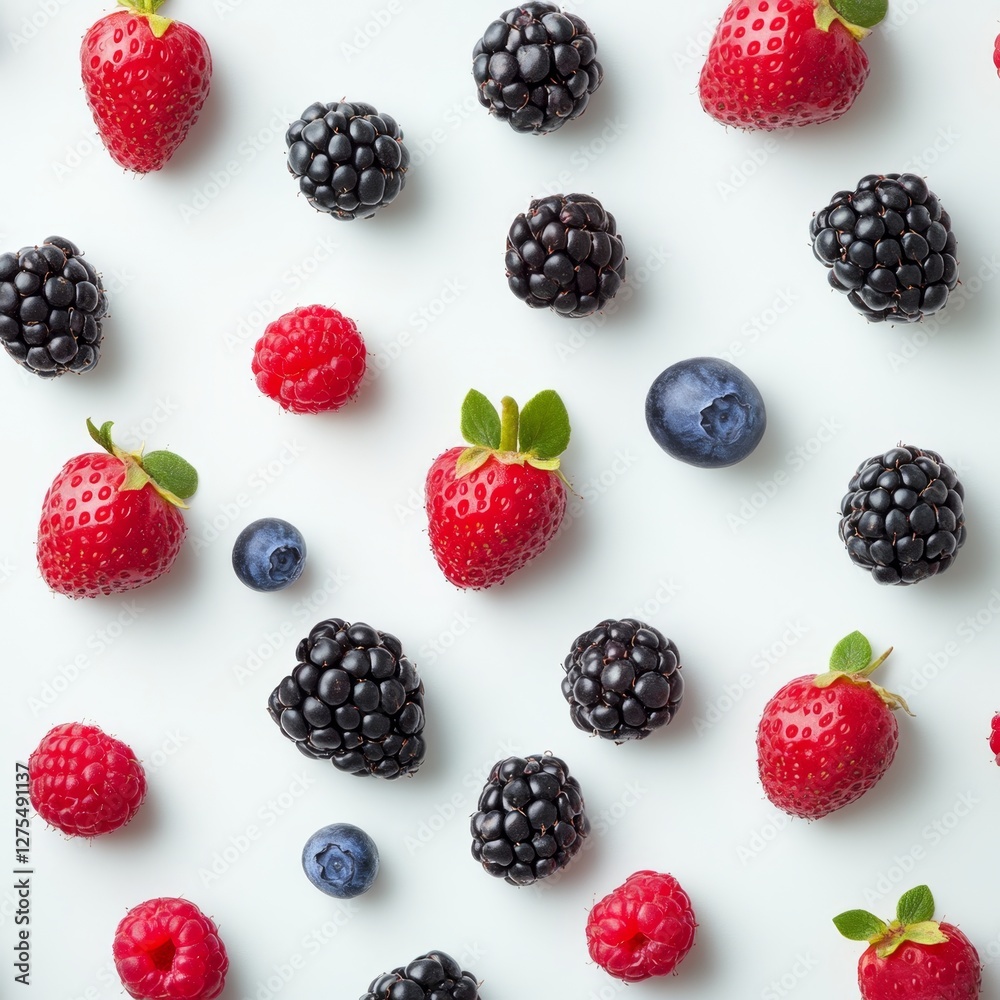 Fresh Clean Berry Concept with Balanced Composition and Colors Fresh Clean Berry Concept with Balanced Composition and Colors